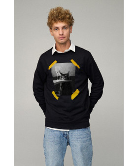 Sweatshirt men's OVERSIZE /no flis/