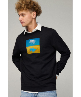 Sweatshirt men's OVERSIZE /no flis/