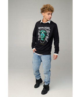 Sweatshirt men's OVERSIZE /no flis/