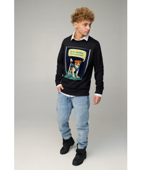 Sweatshirt men's OVERSIZE /no flis/