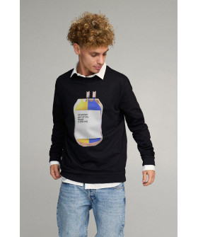 Sweatshirt men's OVERSIZE /no flis/