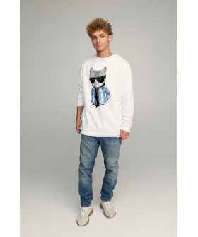 Sweatshirt men's OVERSIZE /no flis/