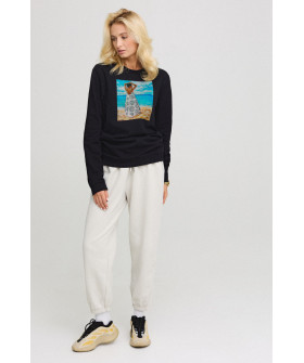 Sweatshirt for women oversize /no flis/ 