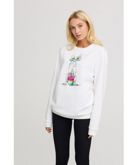 Sweatshirt for women oversize /no flis/ 