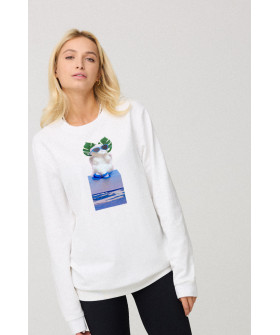 Sweatshirt for women oversize /no flis/ 