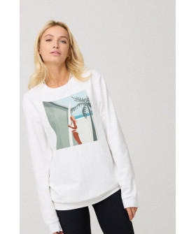 Sweatshirt for women oversize /no flis/ 