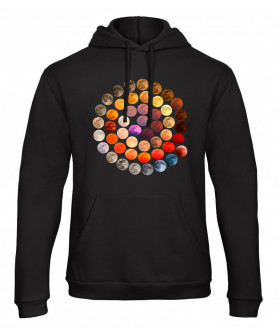 Hoodie for men YAPPI black patriotic with fleece