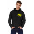 Hoodie for men YAPPI black patriotic with fleece