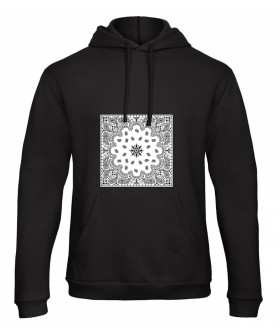 Hoodie for men YAPPI black patriotic with fleece