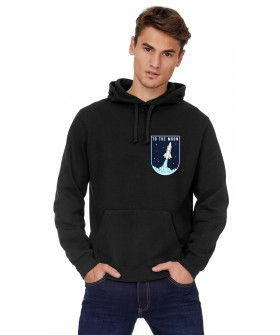 Hoodie for men YAPPI black patriotic with fleece