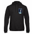 Hoodie for men YAPPI black patriotic with fleece