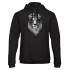 Hoodie for men YAPPI black patriotic with fleece