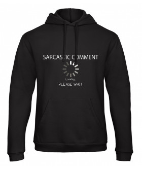 Hoodie for men YAPPI black patriotic with fleece