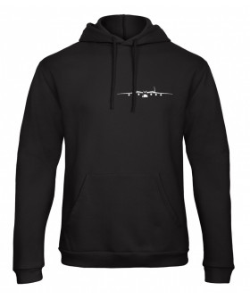 Hoodie for men YAPPI black patriotic with fleece