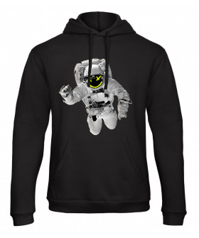 Hoodie for men YAPPI black patriotic with fleece