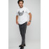 Men's T-shirt with print white YAPPI