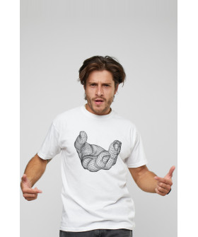 Men's T-shirt with print white YAPPI