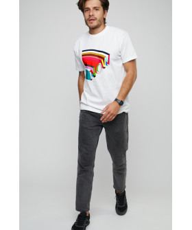 Футболка мужская с принтом белая YAPPI