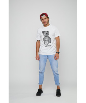 Футболка мужская с принтом белая YAPPI