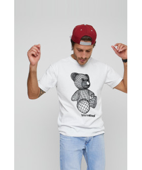 Men's T-shirt with print white YAPPI