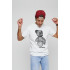 Men's T-shirt with print white YAPPI