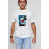 Men's T-shirt with print white YAPPI