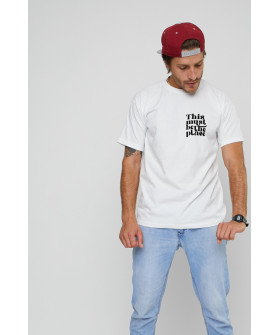 Men's T-shirt with print white YAPPI