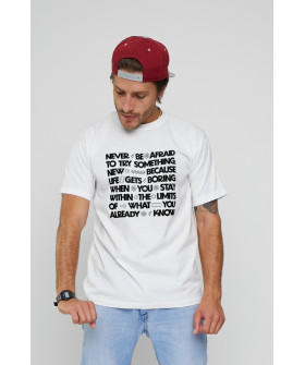 Men's T-shirt with print white YAPPI