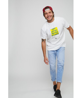 Футболка мужская с принтом белая YAPPI