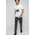 Men's T-shirt with print white YAPPI