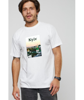 Men's T-shirt with print white YAPPI