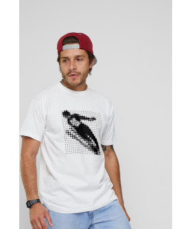 Men's T-shirt with print white YAPPI