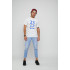 Men's T-shirt with print white YAPPI