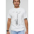 Men's T-shirt with print white YAPPI