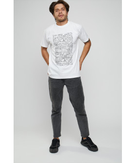 Футболка мужская с принтом белая YAPPI