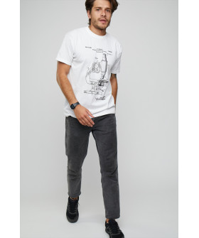 Футболка мужская с принтом белая YAPPI