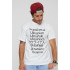 Men's T-shirt with print white YAPPI