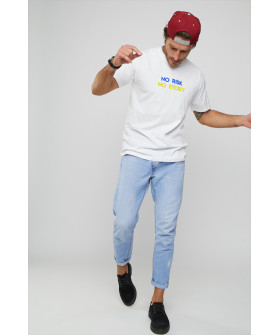 Футболка мужская с принтом белая YAPPI