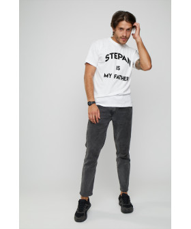 Футболка мужская с принтом белая YAPPI