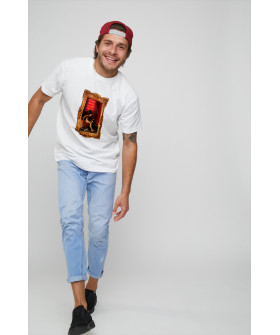 Футболка мужская с принтом белая YAPPI