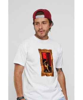 Men's T-shirt with print white YAPPI