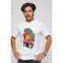 Men's T-shirt with print white YAPPI