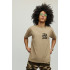 Men's khaki T-shirt with YAPPI print