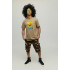 Men's khaki T-shirt with YAPPI print