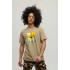 Men's khaki T-shirt with YAPPI print