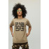 Men's khaki T-shirt with YAPPI print