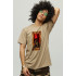 Men's khaki T-shirt with YAPPI print