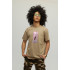 Men's khaki T-shirt with YAPPI print