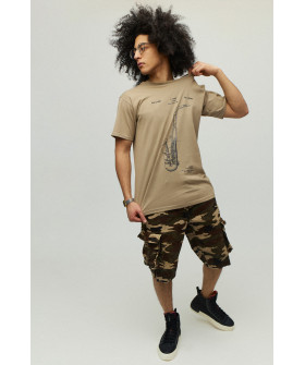 Футболка мужская хаки с принтом YAPPI