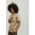 Men's khaki T-shirt with YAPPI print